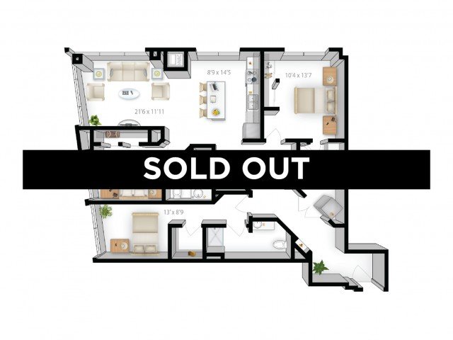 3 Bedrooms 3 Bathrooms Apartment for rent at The Bridges in Minneapolis, MN