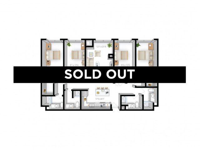4 Bedrooms 4+ Bathrooms Apartment for rent at The Bridges in Minneapolis, MN