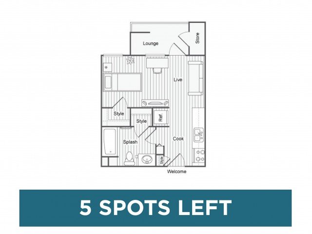Studio 1 Bathroom Apartment for rent at Fifty Twenty-Five in San Diego, CA