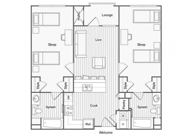 2 Bedrooms 2 Bathrooms Apartment for rent at Fifty Twenty-Five in San Diego, CA