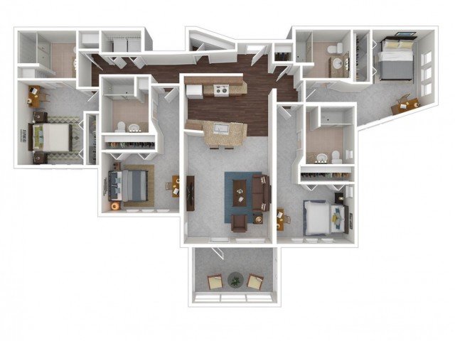4 Bedrooms 4+ Bathrooms Apartment for rent at Z Islander in Bryan, TX