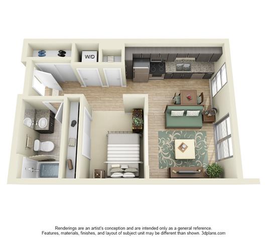 Studio 1 Bathroom Apartment for rent at Line 28 at LoHi in Denver, CO