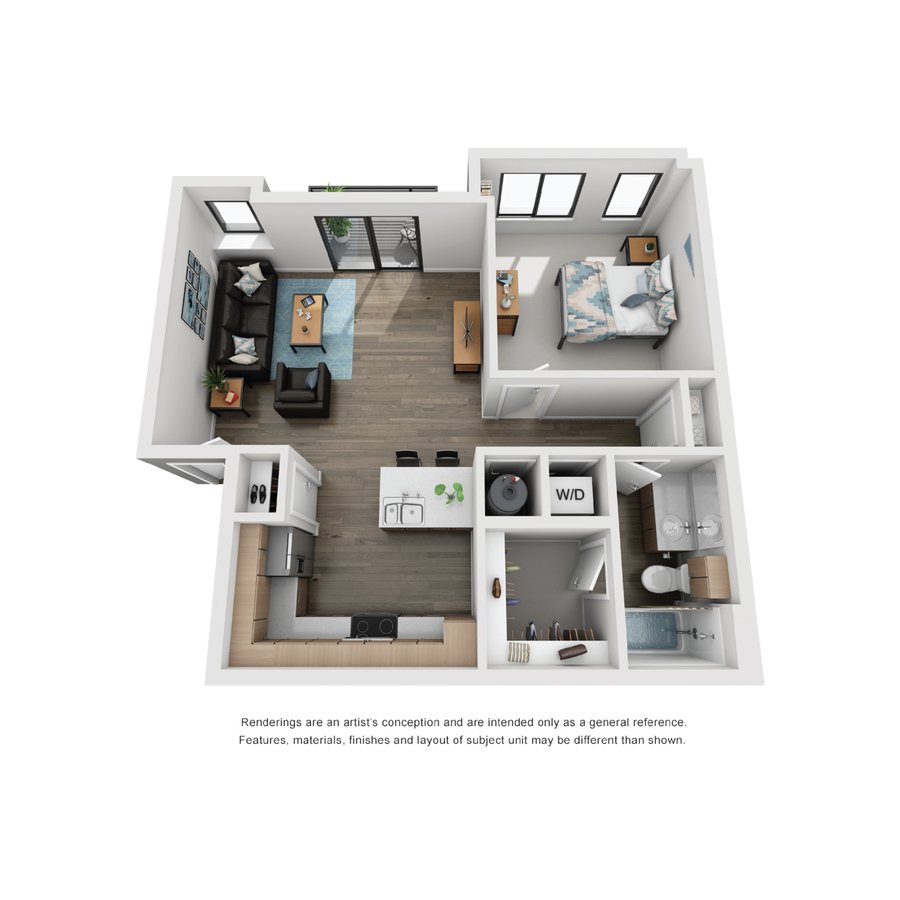 1 Bedroom 1 Bathroom Apartment for rent at Elevate at Pena Station in Denver, CO