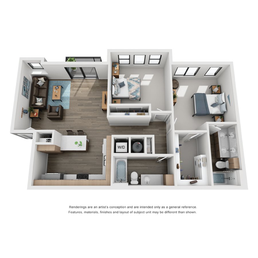 2 Bedrooms 2 Bathrooms Apartment for rent at Elevate at Pena Station in Denver, CO