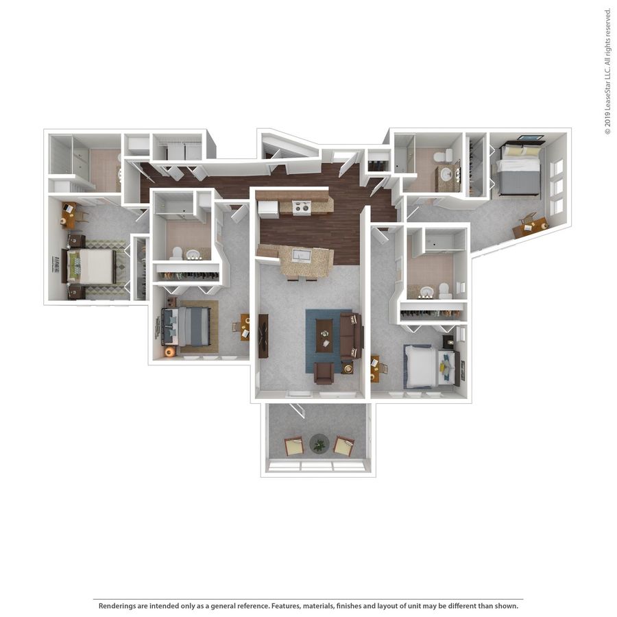 4 Bedrooms 4+ Bathrooms Apartment for rent at Z Islander in Bryan, TX