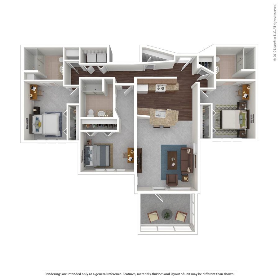 3 Bedrooms 3 Bathrooms Apartment for rent at Z Islander in Bryan, TX