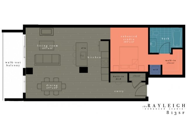 Studio 1 Bathroom Apartment for rent at One Observatory Park in Denver, CO