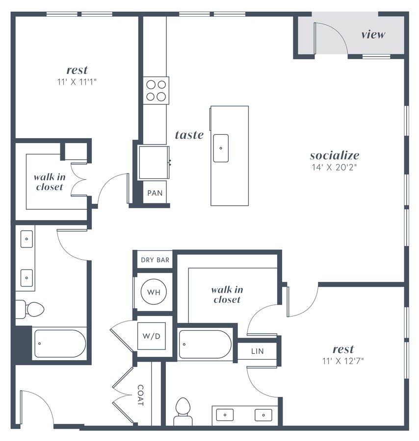 2 Bedrooms 2 Bathrooms Apartment for rent at Alexan Julian in Denver, CO