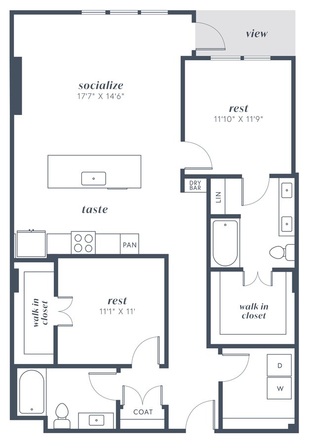 2 Bedrooms 2 Bathrooms Apartment for rent at Alexan Julian in Denver, CO