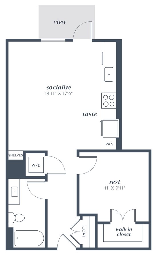 1 Bedroom 1 Bathroom Apartment for rent at Alexan Julian in Denver, CO