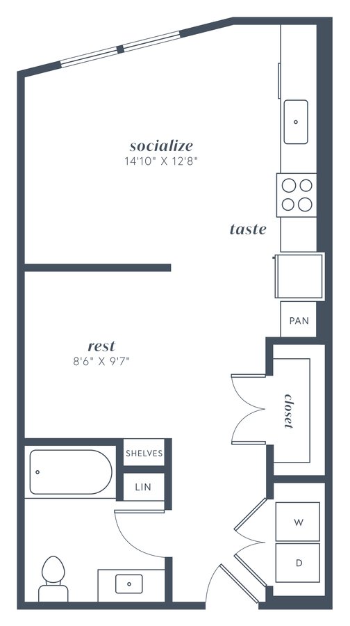 Studio 1 Bathroom Apartment for rent at Alexan Julian in Denver, CO