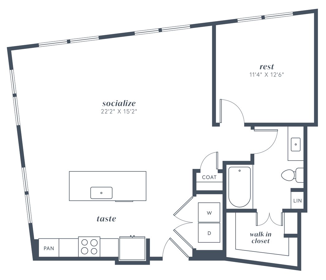 1 Bedroom 1 Bathroom Apartment for rent at Alexan Julian in Denver, CO