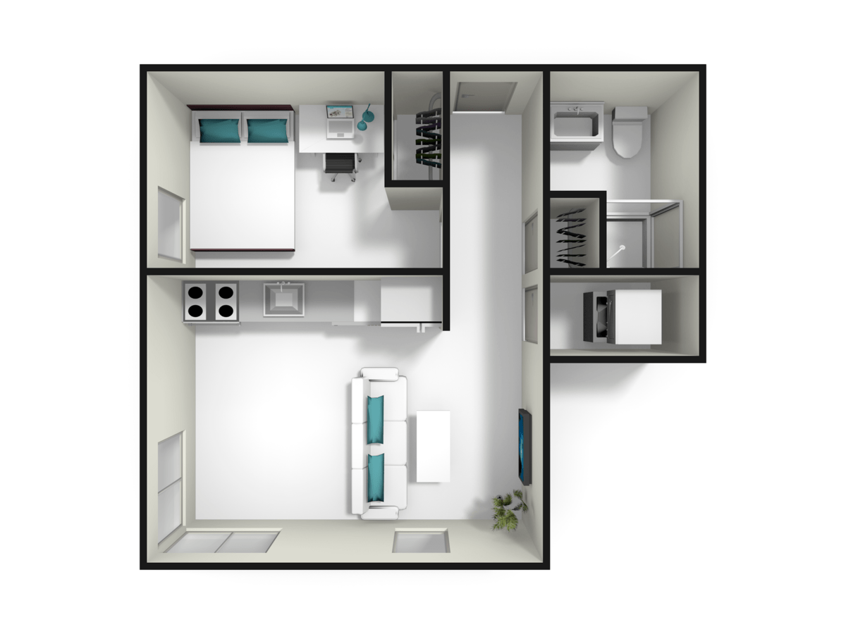 1 Bedroom 1 Bathroom Apartment for rent at FUSE in West Lafayette, IN