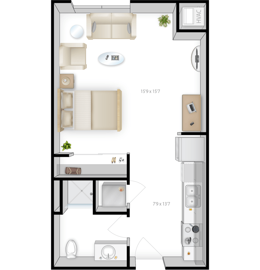 Studio 1 Bathroom Apartment for rent at The Knoll in Minneapolis, MN