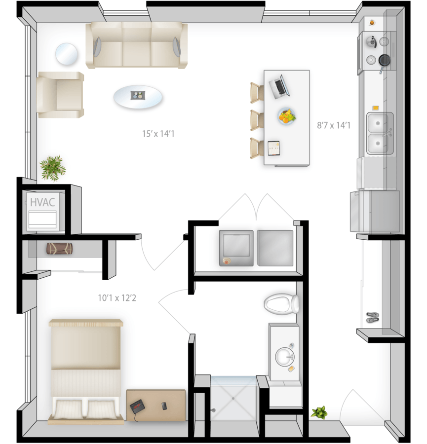 1 Bedroom 1 Bathroom Apartment for rent at The Knoll in Minneapolis, MN