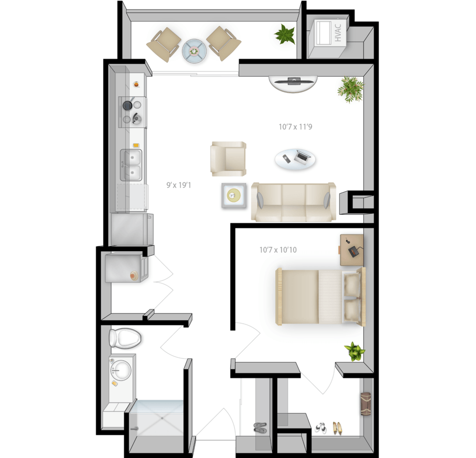 1 Bedroom 1 Bathroom Apartment for rent at The Bridges in Minneapolis, MN
