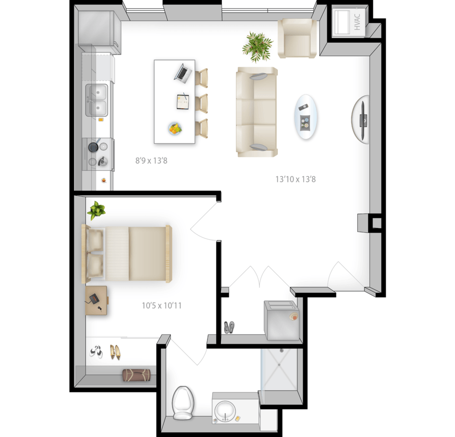 1 Bedroom 1 Bathroom Apartment for rent at The Bridges in Minneapolis, MN