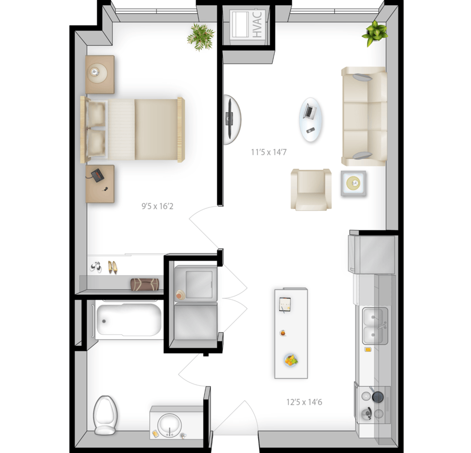 1 Bedroom 1 Bathroom Apartment for rent at The Bridges in Minneapolis, MN