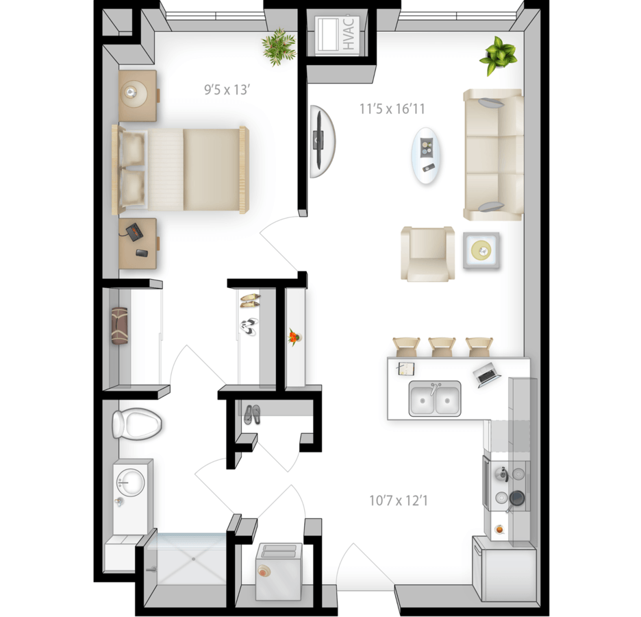 1 Bedroom 1 Bathroom Apartment for rent at The Bridges in Minneapolis, MN