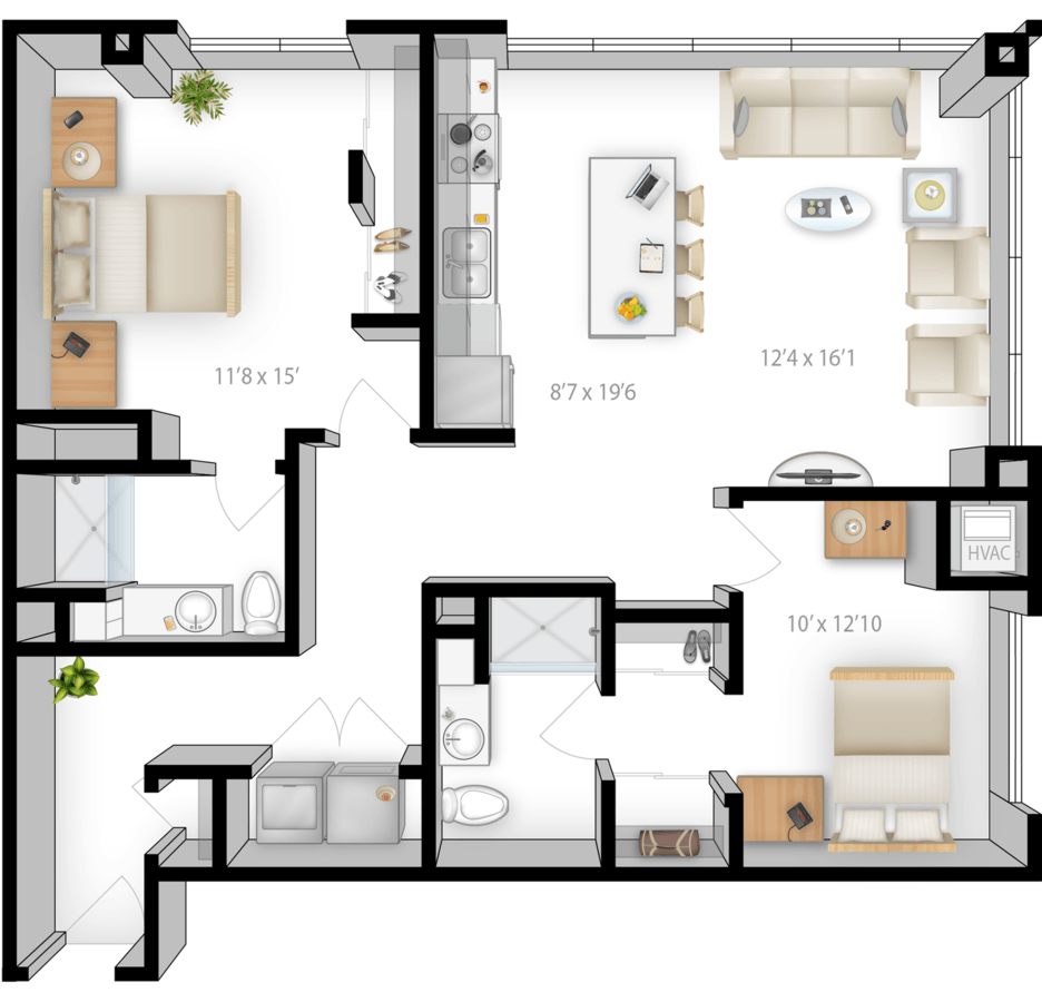 2 Bedrooms 2 Bathrooms Apartment for rent at The Bridges in Minneapolis, MN