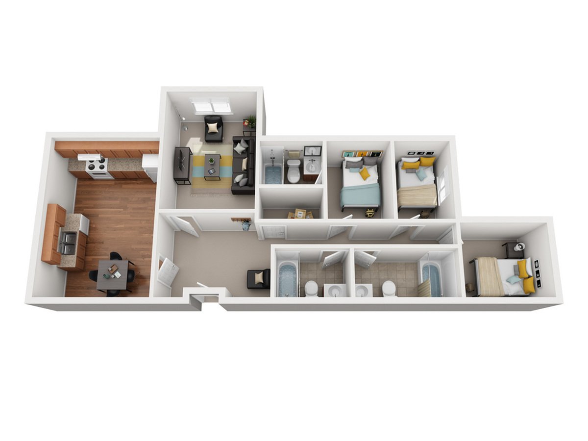 3 Bedrooms 3 Bathrooms Apartment for rent at Vivo Toledo in Toledo, OH