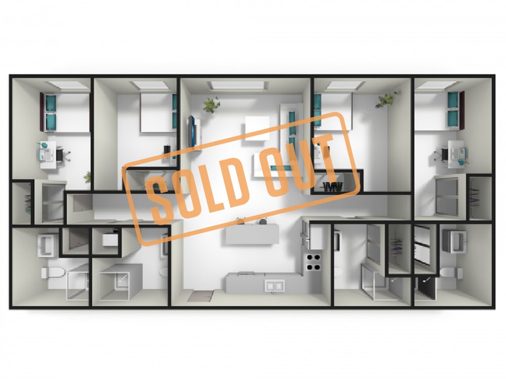 4 Bedrooms 4+ Bathrooms Apartment for rent at FUSE in West Lafayette, IN