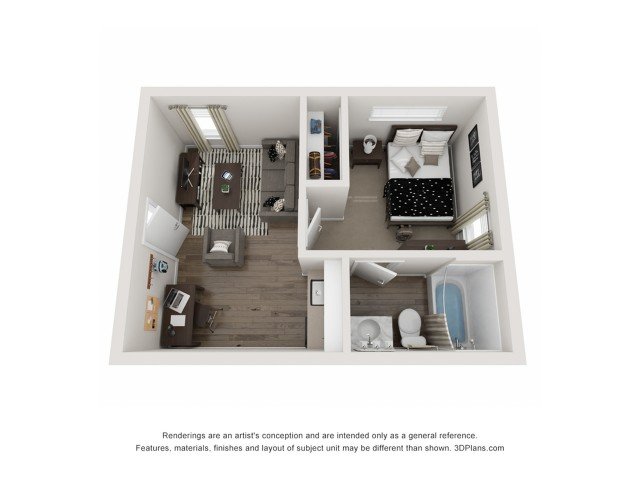1 Bedroom 1 Bathroom Apartment for rent at Gather Oxford in Oxford, MS