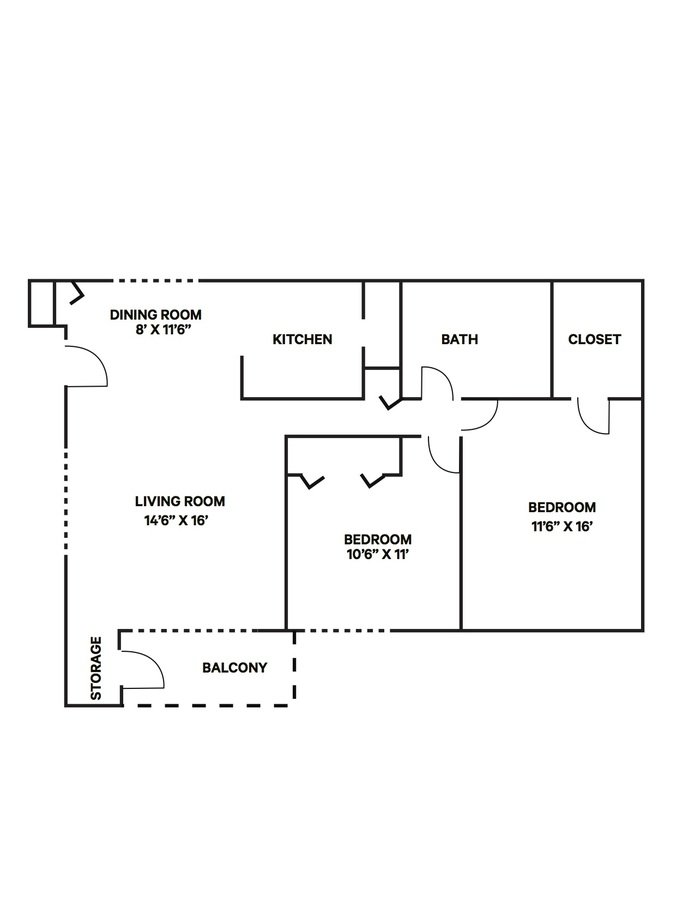 2 Bedrooms 1 Bathroom Apartment for rent at The Woodlands in Toledo, OH