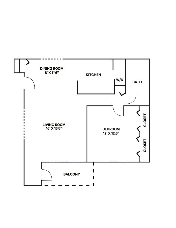 1 Bedroom 1 Bathroom Apartment for rent at The Woodlands in Toledo, OH