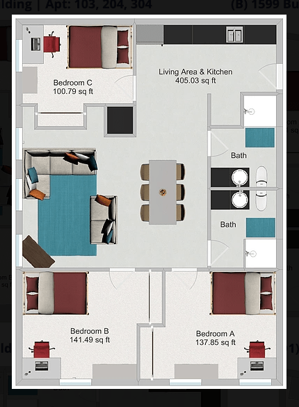 3 Bedrooms 2 Bathrooms Apartment for rent at Northstar Dinkytown in Minneapolis, MN