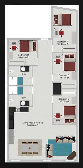 4 Bedrooms 2 Bathrooms Apartment for rent at Northstar Dinkytown in Minneapolis, MN