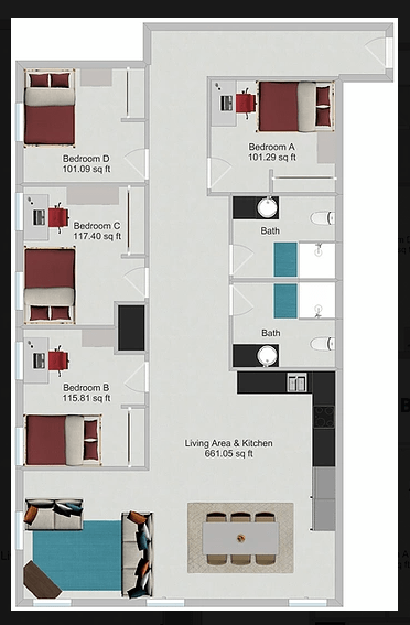 4 Bedrooms 2 Bathrooms Apartment for rent at Northstar Dinkytown in Minneapolis, MN