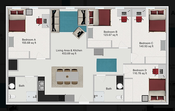 4 Bedrooms 2 Bathrooms Apartment for rent at Northstar Dinkytown in Minneapolis, MN