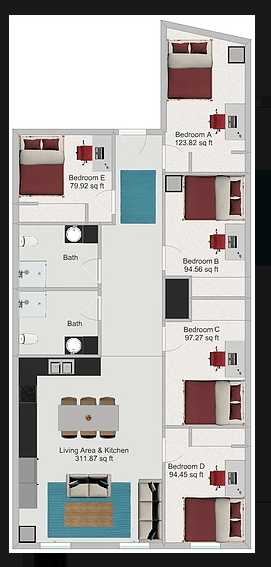 5 Bedrooms 2 Bathrooms Apartment for rent at Northstar Dinkytown in Minneapolis, MN