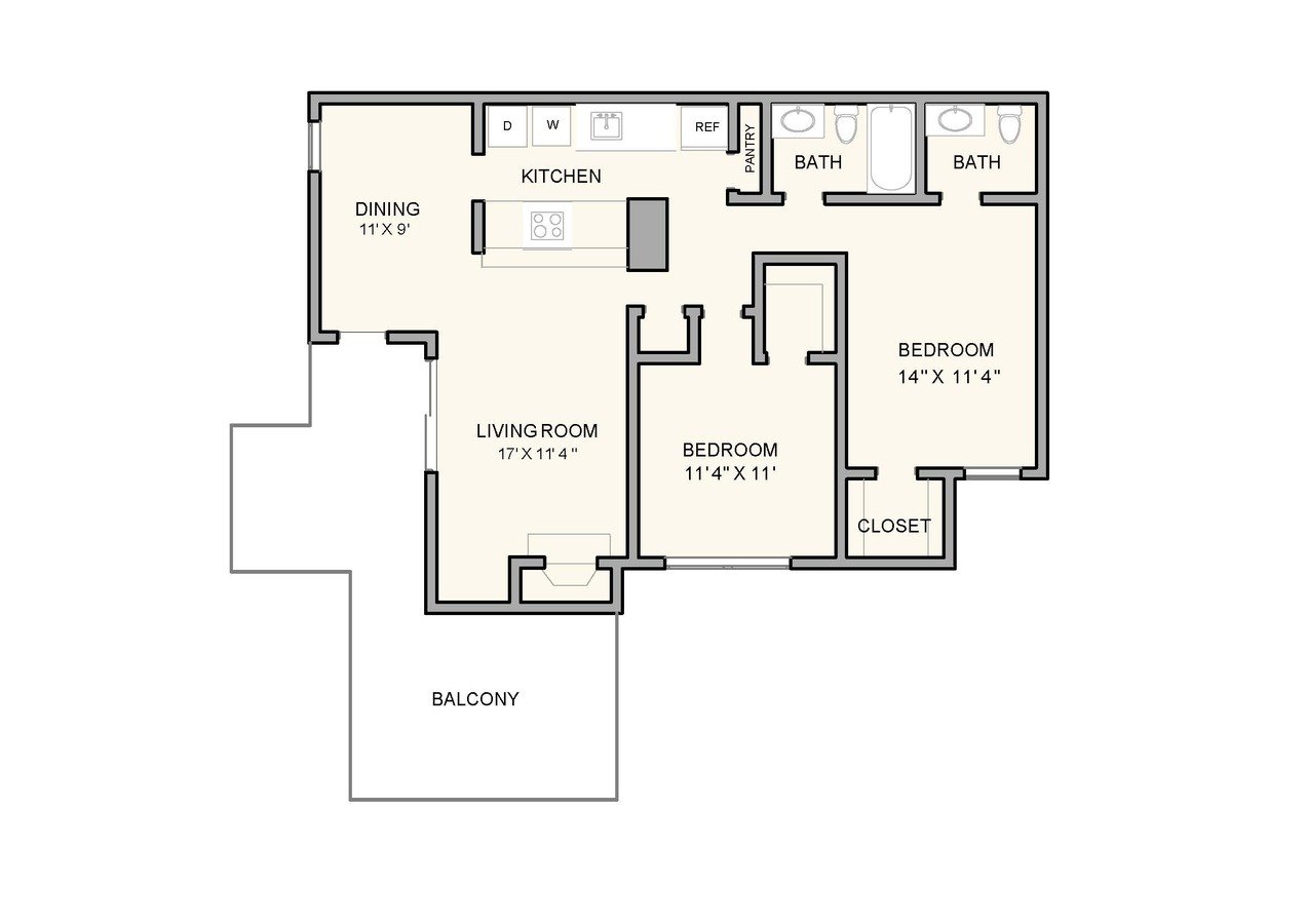 2 Bedrooms 1 Bathroom Apartment for rent at Greenbrook at Shelby Farms in Memphis, TN