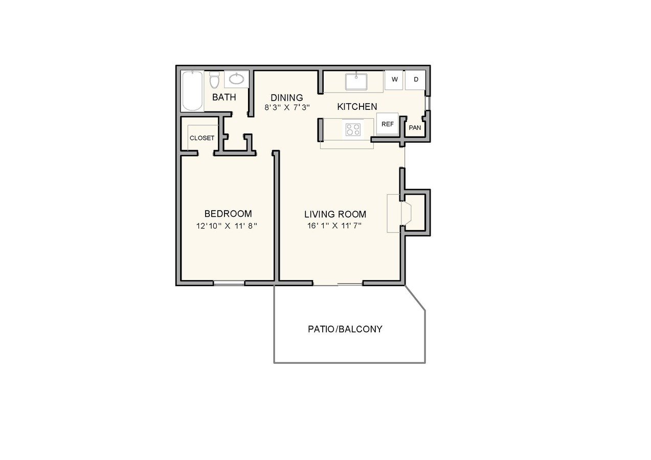 1 Bedroom 1 Bathroom Apartment for rent at Greenbrook at Shelby Farms in Memphis, TN
