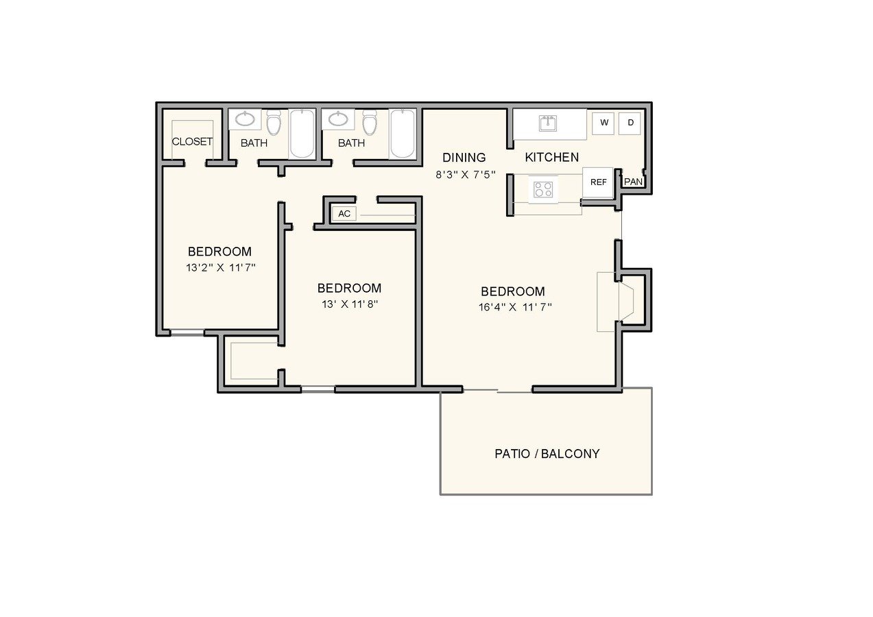 2 Bedrooms 2 Bathrooms Apartment for rent at Greenbrook at Shelby Farms in Memphis, TN