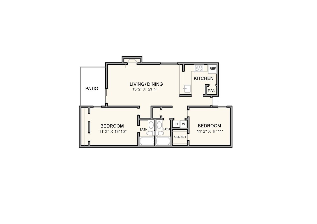 2 Bedrooms 2 Bathrooms Apartment for rent at Greenbrook at Shelby Farms in Memphis, TN