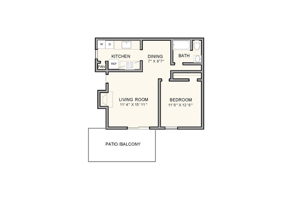 1 Bedroom 1 Bathroom Apartment for rent at Greenbrook at Shelby Farms in Memphis, TN