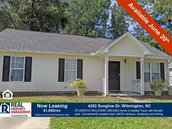 3 Bd/2ba In Azalea Trace - Students Welcome Apartment for rent in Wilmington, NC 3 Bd/2ba In Azalea Trace - Students Welcome Apartment for rent in Wilmington, NC