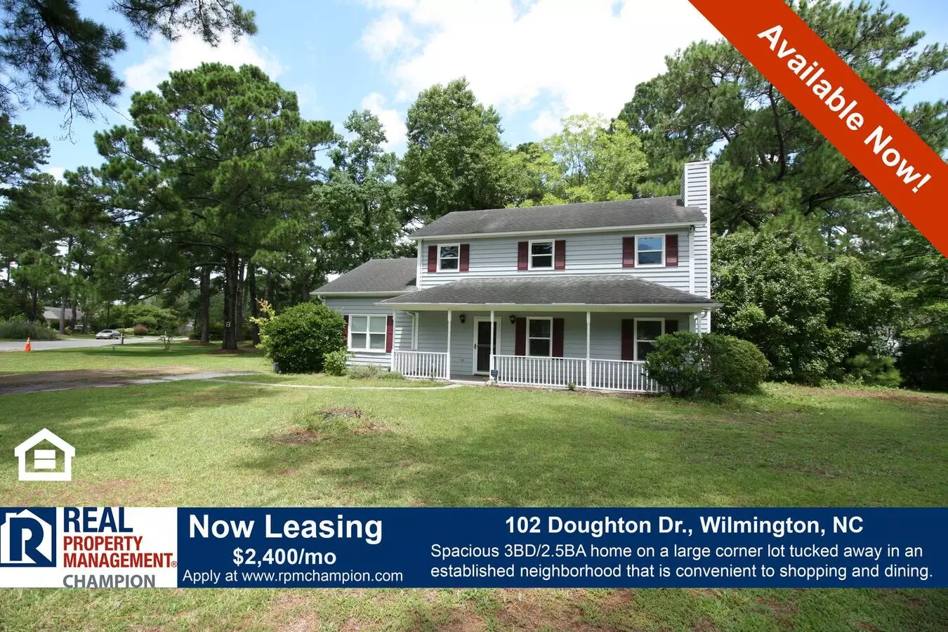 Spacious 3 Bd/2.5 Ba With Bonus Room On Large Corner Lot House for rent in Wilmington, NC