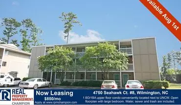 2 of 18 Upper Level 1 Bd/1 Ba Condo Near Uncw Apartment for rent in Wilmington, NC