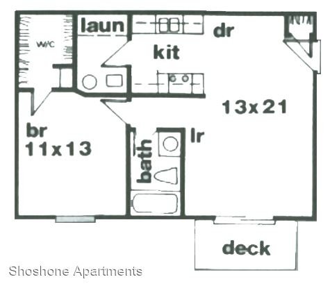 1 Bedroom 1 Bathroom Apartment for rent at Shoshone Apartments in Lafayette, IN