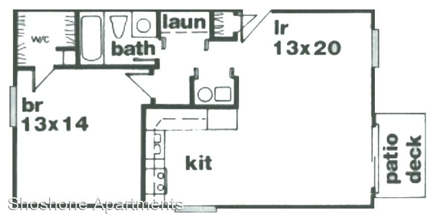1 Bedroom 1 Bathroom Apartment for rent at Shoshone Apartments in Lafayette, IN
