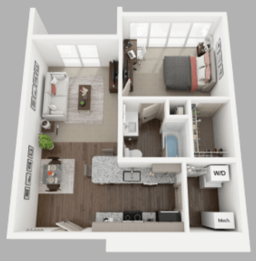 1 Bedroom 1 Bathroom Apartment for rent at Anvil 38 in Lafayette, IN