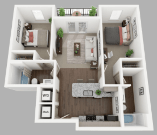 2 Bedrooms 2 Bathrooms Apartment for rent at Anvil 38 in Lafayette, IN
