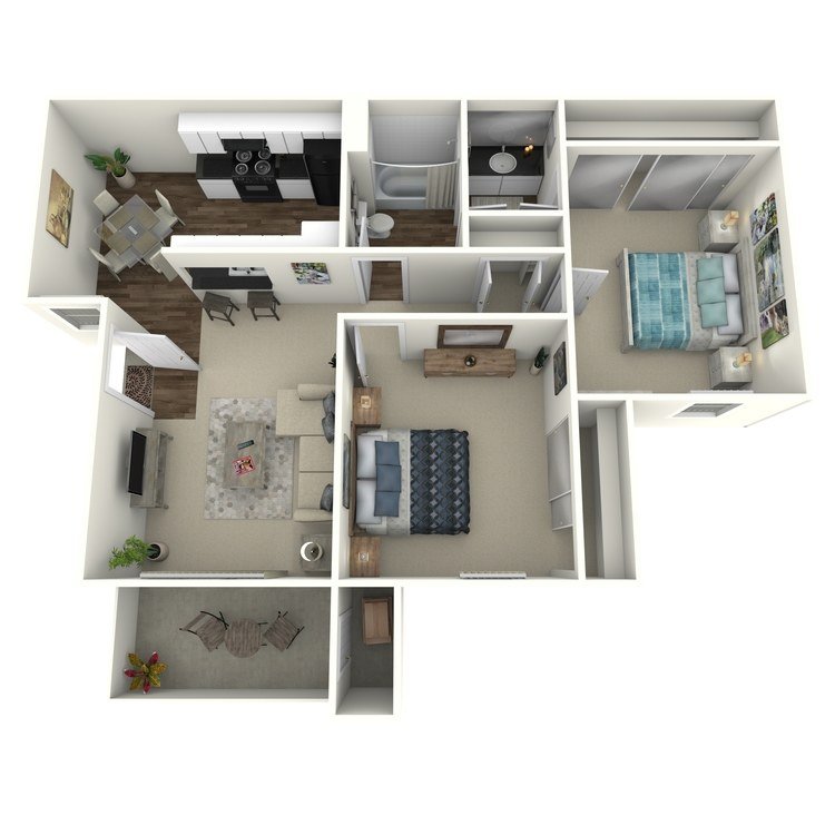 2 Bedrooms 1 Bathroom Apartment for rent at Country Hills Apartment Homes in Brea, CA