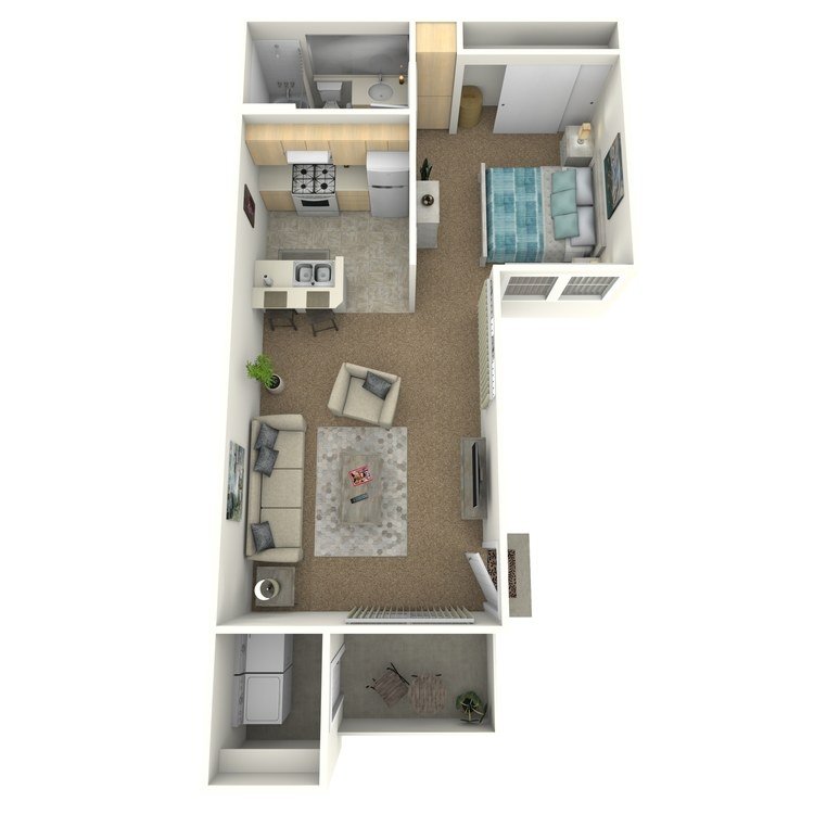1 Bedroom 1 Bathroom Apartment for rent at Palm Court Apartment Homes in Hemet, CA