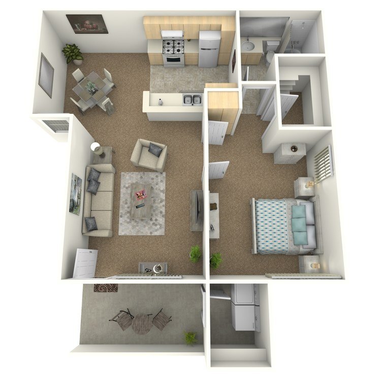 1 Bedroom 1 Bathroom Apartment for rent at Palm Court Apartment Homes in Hemet, CA