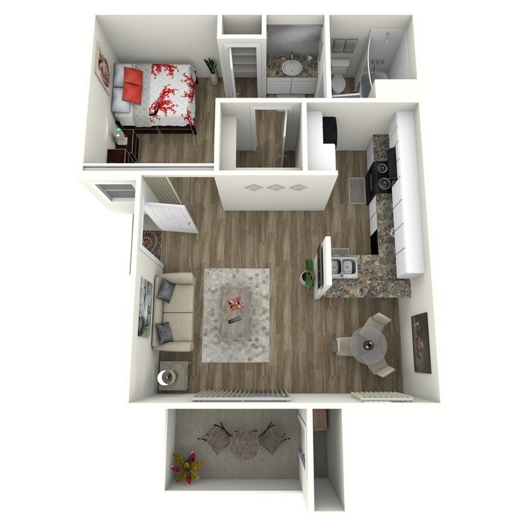 1 Bedroom 1 Bathroom Apartment for rent at Raintree Apartment Homes in Brea, CA